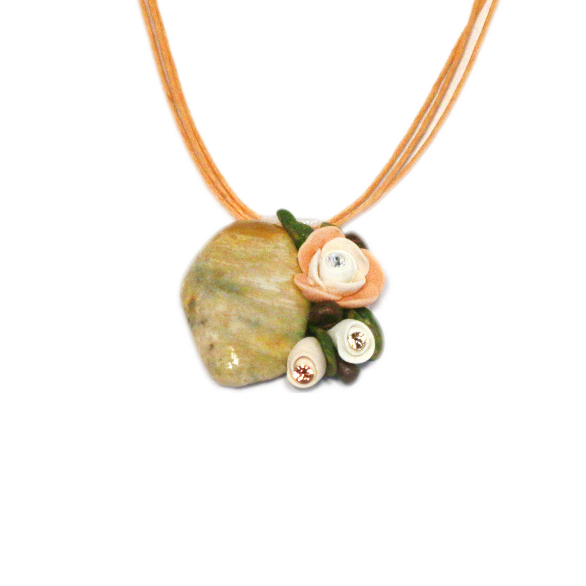 Colier Agate cu cristale, Miidefloriart - model 122