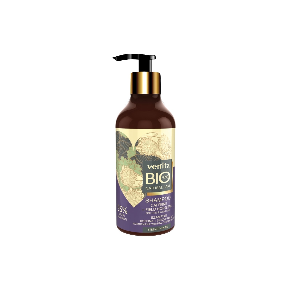 Sampon Bio cu extract de coada calului si cafeina, 95% Natural, 400ml