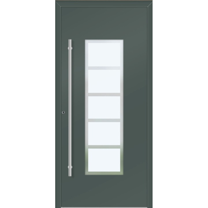 Usa Intrare, TECO, X-41, Aluminiu, 1000 X 2150 mm, Maner tip bara