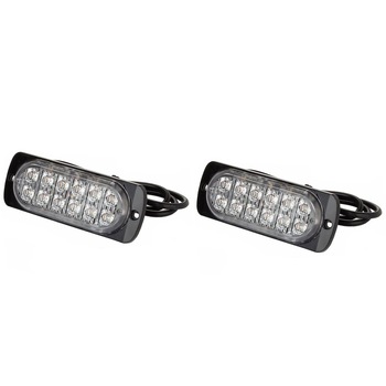 Set 2 buc lampa stroboscopica LED Profesionala 12 LED 12-24V Galbena protectie IPX-4 Set 2 buc lampa stroboscopica LED Profesionala 12 LED 12-24V Galbena protectie IPX-4