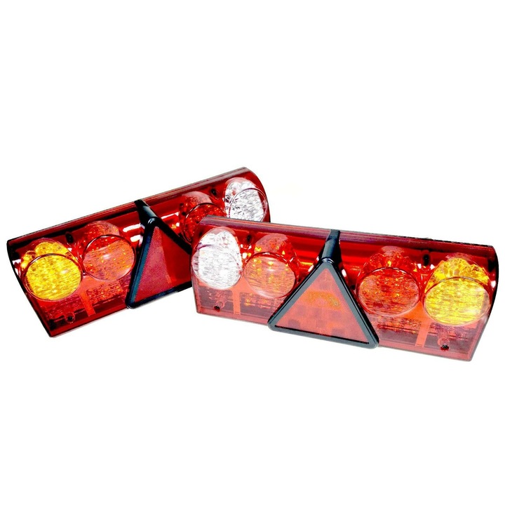 Set Lampa Spate LED Stinga si Dreapta pentru Camion Remorca Autobus 12/24V