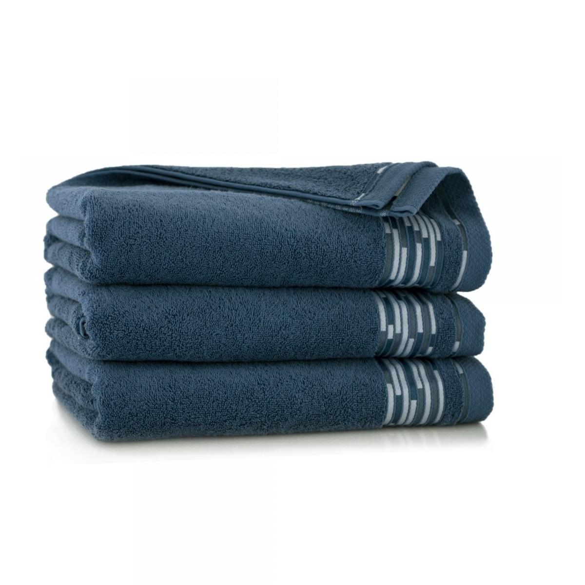 Prosop baie GRAFIK, Zwoltex 70x140, 100% bumbac egiptean, indigo