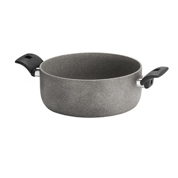 Oala Olympia, multistratificata, aluminiu special pentru alimente, fara Acid Perfluorooctanoic, fara nichel, cu particule minerale, gri, 24 cm Oala Olympia, multistratificata, aluminiu special pentru alimente, fara Acid Perfluorooctanoic, fara nichel, cu particule minerale, gri, 24 cm