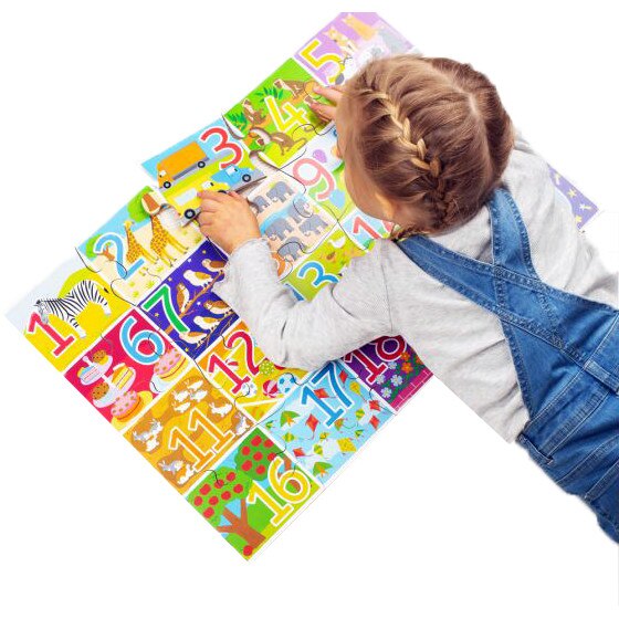 Puzzle de podea cu numere (20 piese)