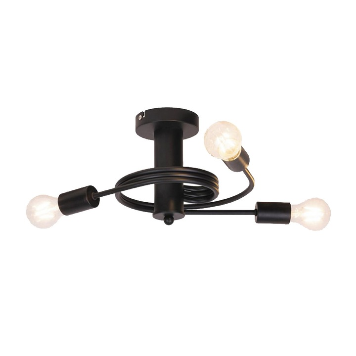 TWIST spotlámpa 3xE27 fekete