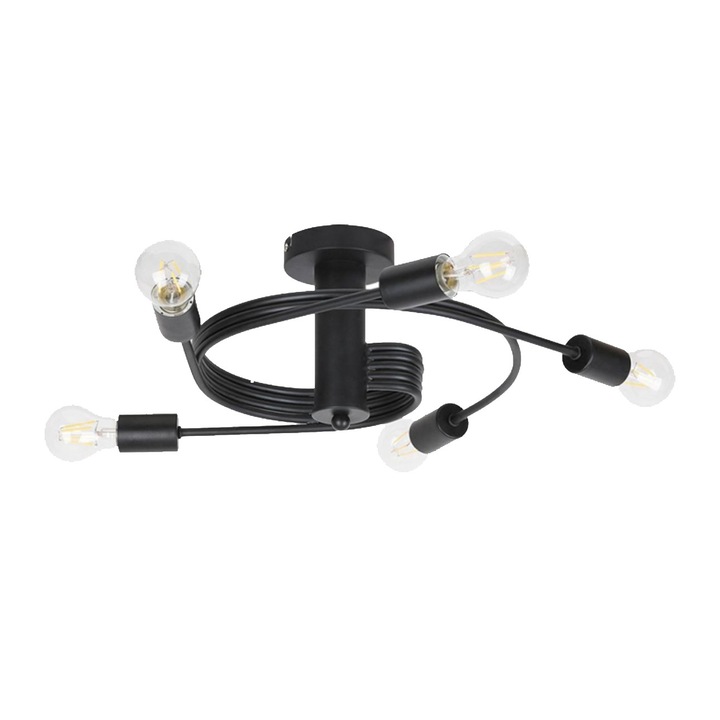 TWIST spotlámpa 5xE27 fekete