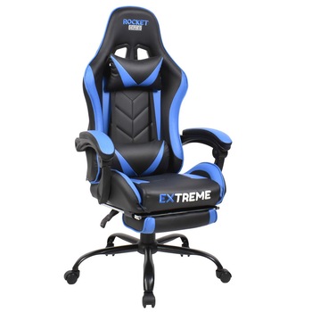 Scaun Gaming Extreme Rocket, Piele sintetica, albastru Scaun Gaming Extreme Rocket, Piele sintetica, albastru