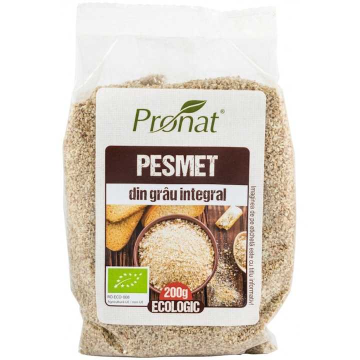 Pesmet bio din grau integral Pronat 200g