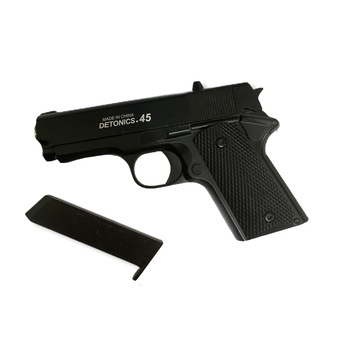 Pistol Airsoft Metalic Arc Spring DETONICS 45, S-1+ 200 bile 0.25 g Pistol Airsoft Metalic Arc Spring DETONICS 45, S-1+ 200 bile 0.25 g