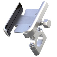 Stand bicicleta telefon Reglabil clema Ghidon universal suport, Pentru iPhone Samsung Huawei Xiaomi Argintiu