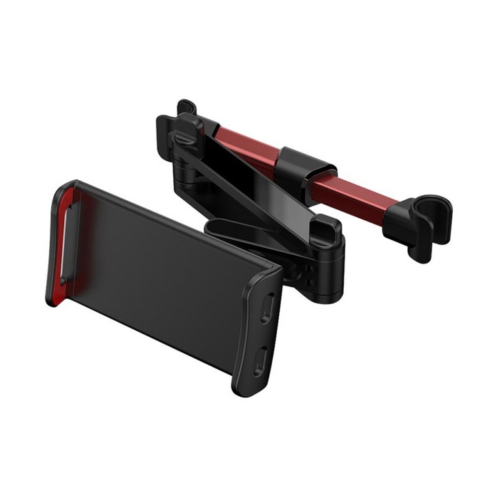 Suport tetiera auto pentru tableta scaun spate telefon stand Flexibil universal iPhone iPad Samsung Huawei Negru/Red
