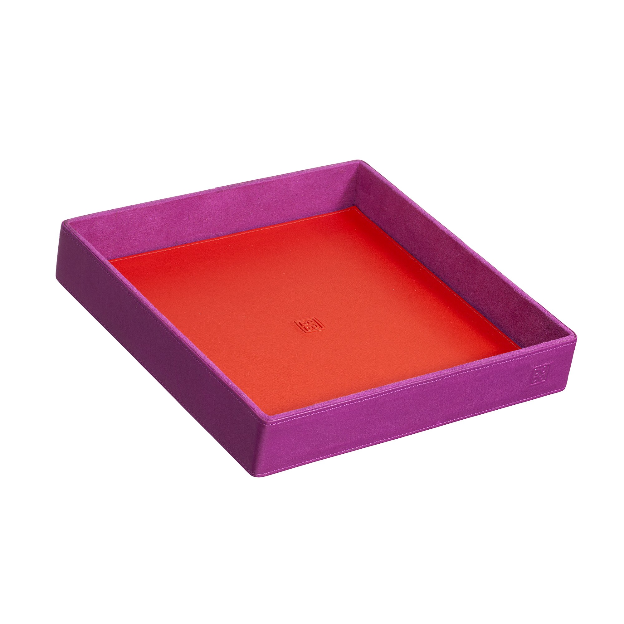 Suport pentru bijuterii/chei, DuDu, 534-1551-12, Piele, Compartimentat, Fucsia, 20 x 20 x 3.2 cm