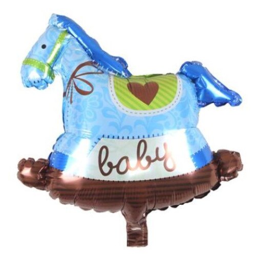 Balon folie, calut carusel, albastru