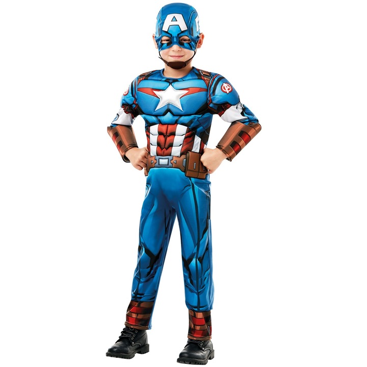 Костюм Rubie's Captain America Deluxe, L, 7 - 8 години