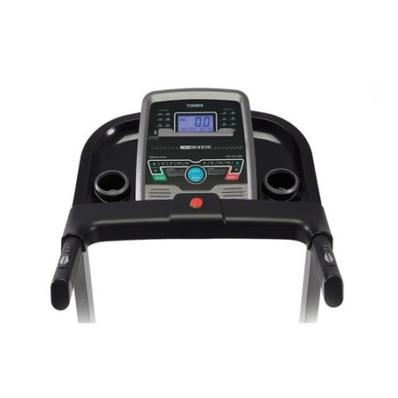 Banda Alergare TOORX TRX 65 S Evo, Motor 4 CP, Centura piept puls inclusa, Greutate utilizator 130 Kg, Inclinatie 14%, Viteza 20 km/h, Suprafata de alergare 142 x 50 cm, Garantie pe viata cadru metalic, Garantie motor 3 ani