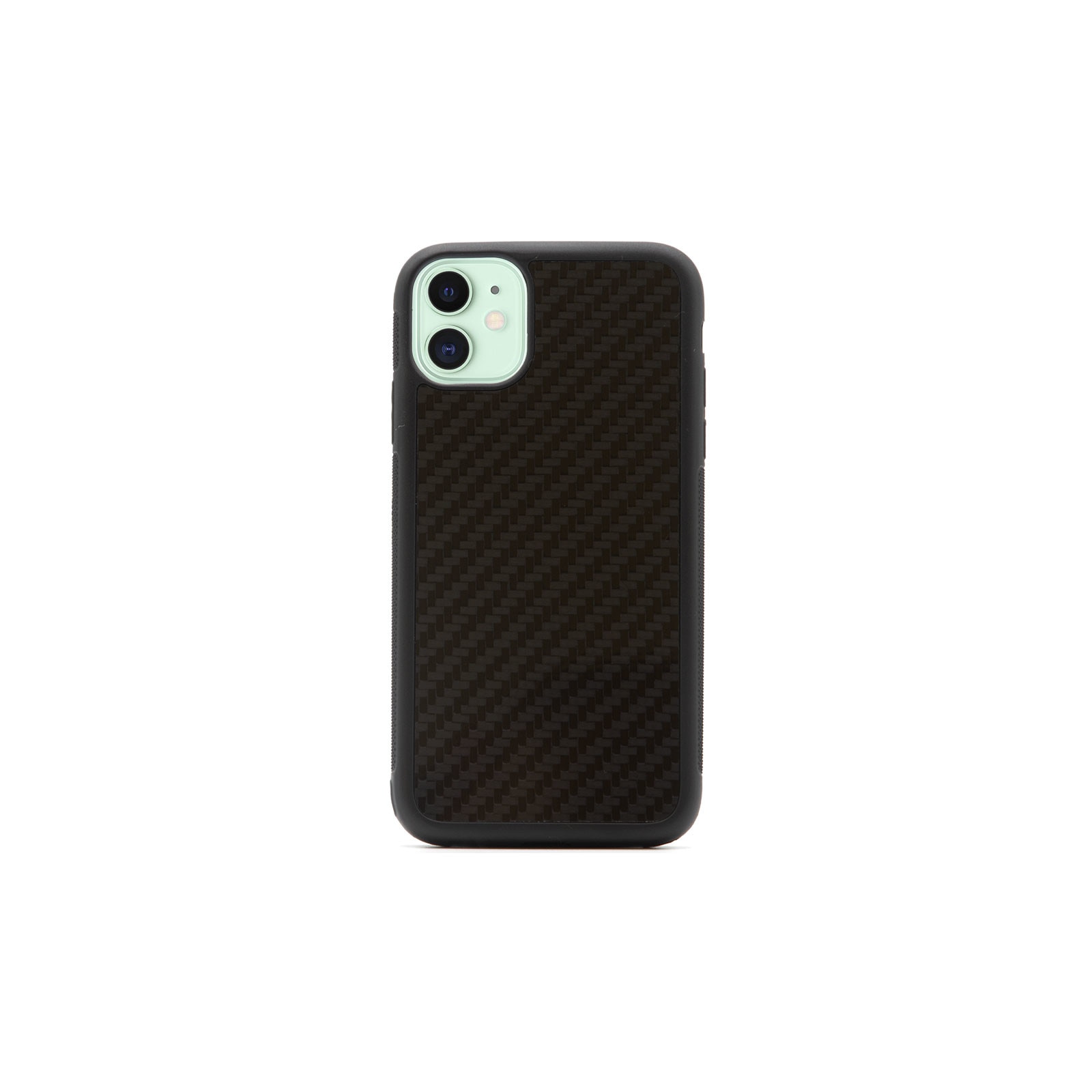 Husa de Telefon din Silicon cu Insertie de Fibra de Carbon Autentica Compatibila cu Iphone 11