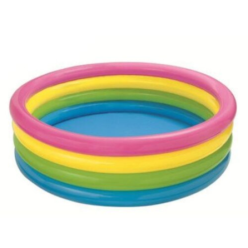 Piscina gonflabila copii cu 4 camere de aer, 168x46cm, multicolora