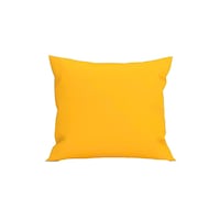 Perna decorativa patrata, 40x40 cm, pentru canapele, plina cu Puf, culoare galben