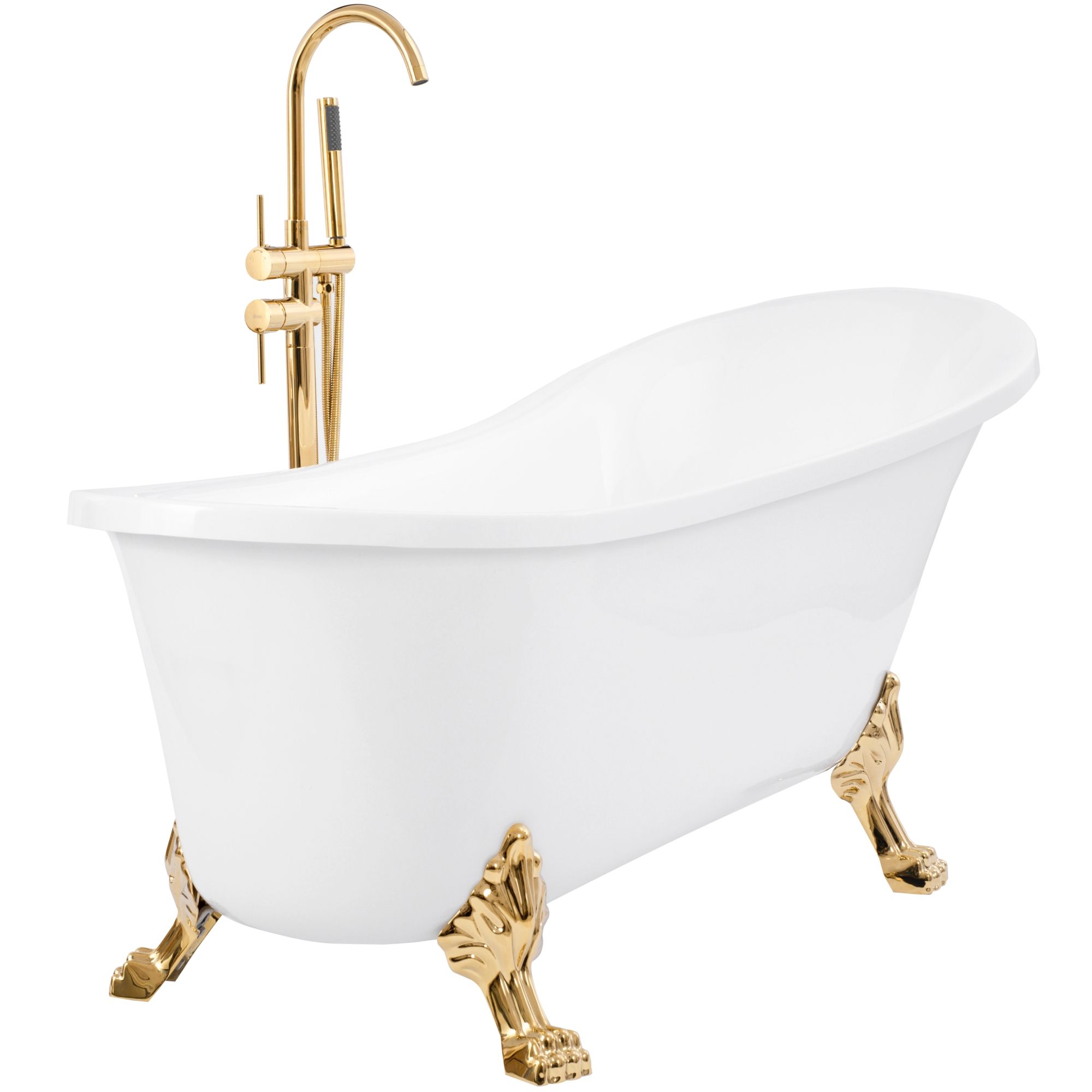 Cada de baie Ego-Brasso Gold, 160cm, design retro