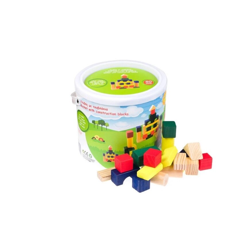 Cuburi de Constructii din lemn colorate, cu diferite forme geometrice ...