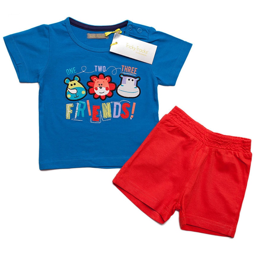 Compleu Tricky Tracks Animals, Albastru/Rosu