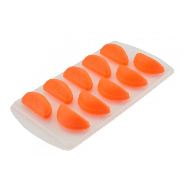 Forma portocale pentru cuburi de gheata, silicon, 22x11x2,5cm Perfect Home