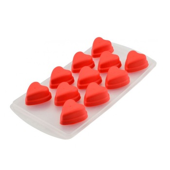 Forma inimi pentru cuburi de gheata, silicon, 22x11x2,5cm Perfect Home Forma inimi pentru cuburi de gheata, silicon, 22x11x2,5cm Perfect Home