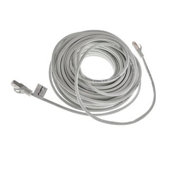 Cablu ecranat FTP, Lanberg 42101, cat.5e, mufat 2xRJ45, lungime 20m, AWG 26, 100 MHz, de legatura retea, ethernet, alb Cablu ecranat FTP, Lanberg 42101, cat.5e, mufat 2xRJ45, lungime 20m, AWG 26, 100 MHz, de legatura retea, ethernet, alb