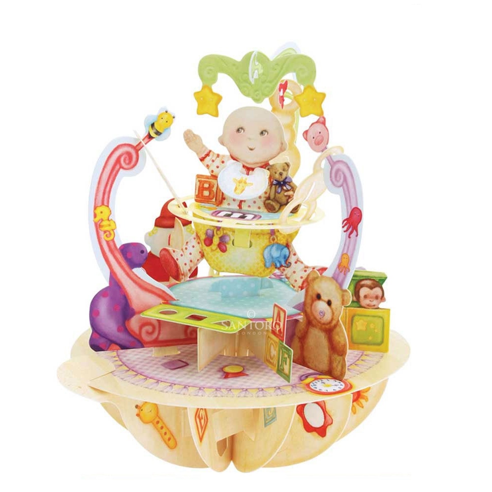 Felicitare 3D Santoro Piruettes - New Baby