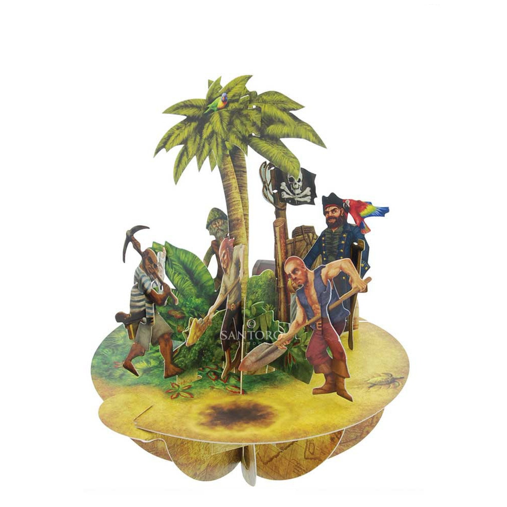 Felicitare 3D Santoro Piruettes - Treasure Island