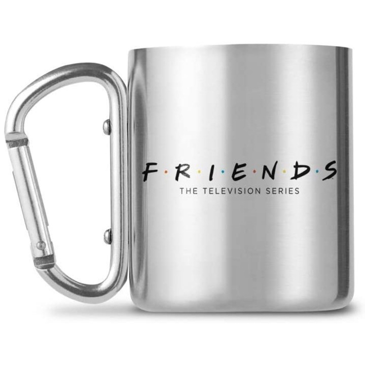 Cana - Friends Logo, Otel, 250 ml, Gri / Negru