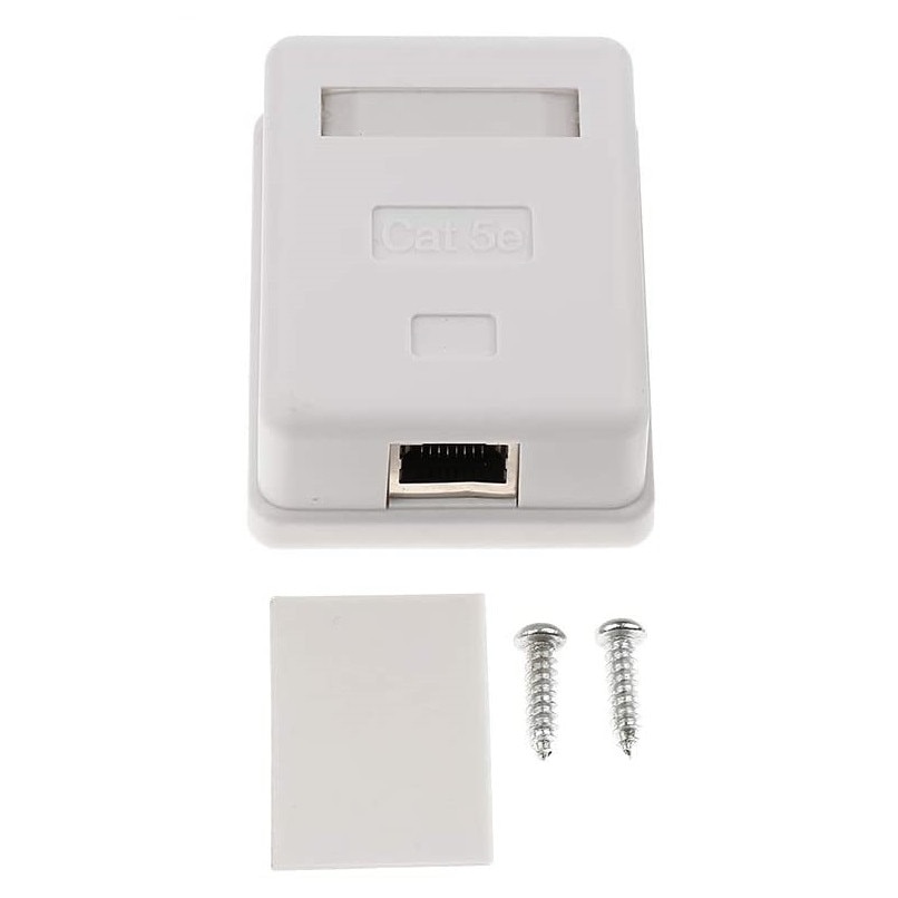 Priza simpla cat5e LanKATT ecranata 1 x RJ45, FTP, echipata, montaj aparent - pe tencuiala