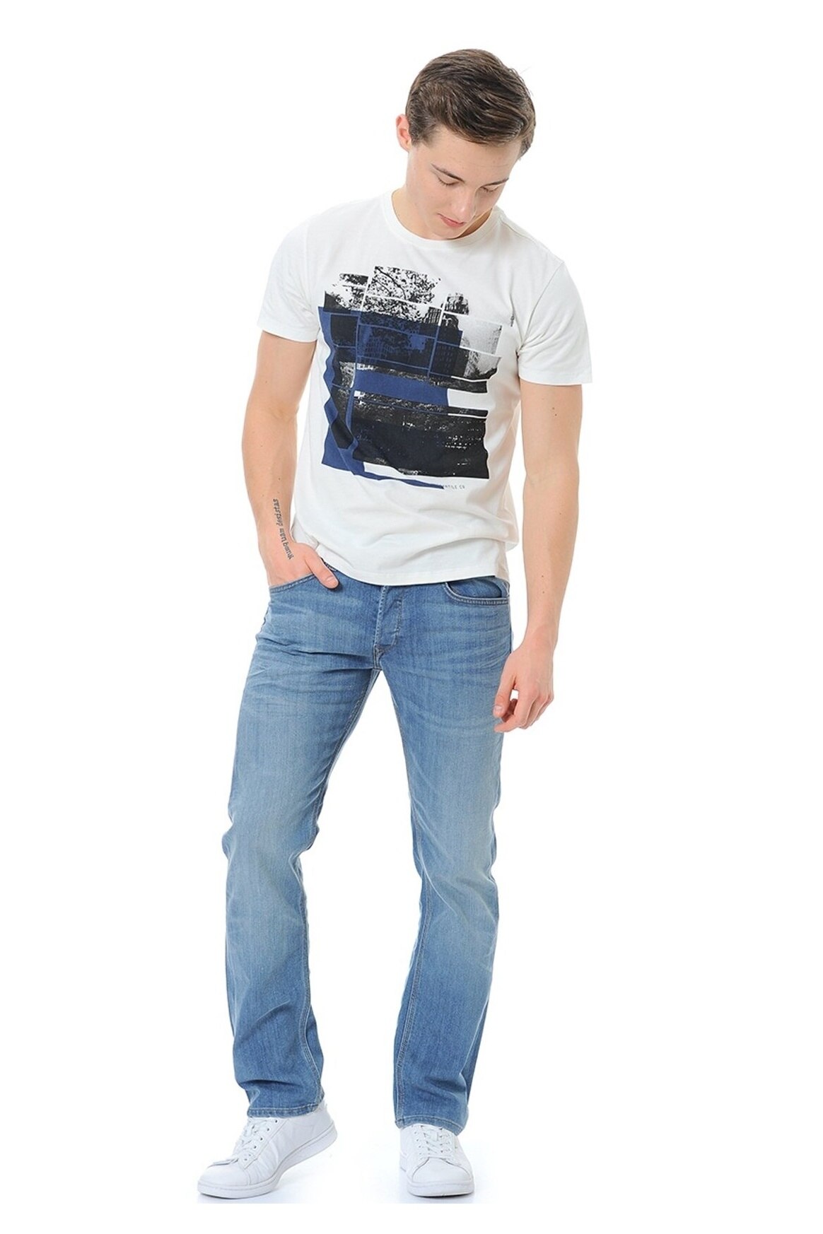 Tricou, Lee, Alb, 2XL