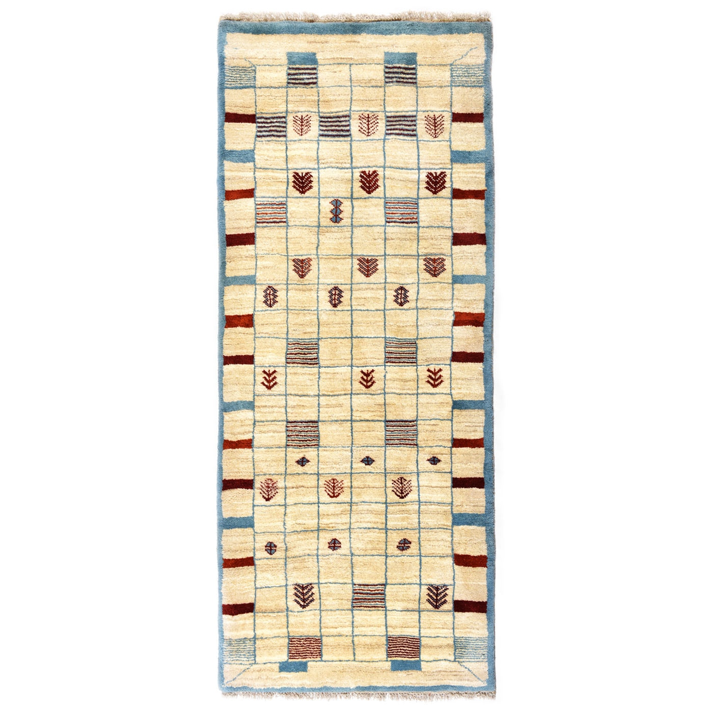 Covor Persan Gabbeh,Manual ,Lana , Size 205 x 80