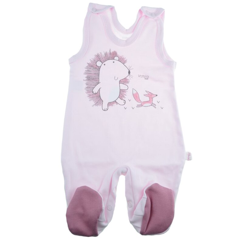 Salopeta fara maneci pentru fete Koala Przyjaciel Organic 08-665R, Roz, 62 cm