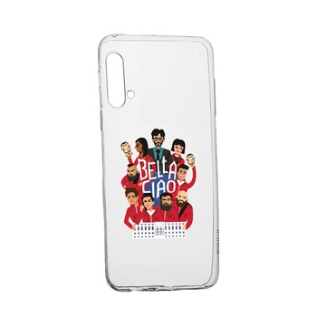 Husa La Casa De Papel - Bella Ciao, pentru Huawei Honor 20 Pro, rezistenta la uzura, anti-alunecare, din silicon Premium, 718 Husa La Casa De Papel - Bella Ciao, pentru Huawei Honor 20 Pro, rezistenta la uzura, anti-alunecare, din silicon Premium, 718