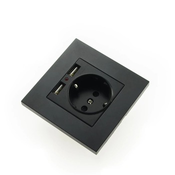 Priza Rama sticla Smack,2 X slot usb,protectie ip20,SF8810FKB Priza Rama sticla Smack,2 X slot usb,protectie ip20,SF8810FKB