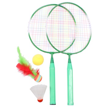 Set rachete badminton pentru copii, Merco Training Jr, verde Set rachete badminton pentru copii, Merco Training Jr, verde