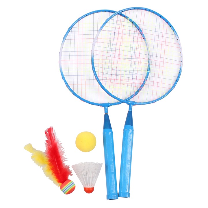 Set rachete badminton pentru copii, Merco Training Jr, albastru