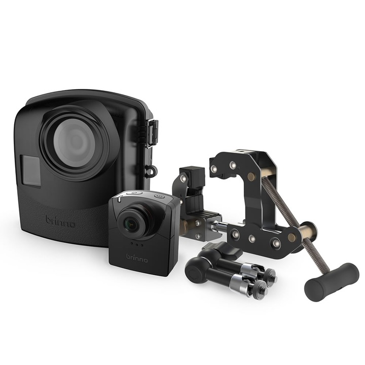 Brinno BCC2000 kamerakészlet építési felügyelethez, HDR FHD time-lapse, IPX5 védőház, tartozéktartóval együtt, fekete