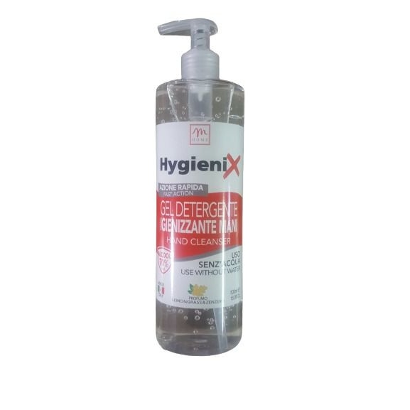 Gel igienizant pentru maini cu pompita, HyperX, Lamaie, 75% alcool, 500 ml