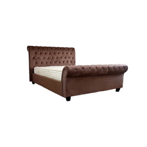 Pat Dormitor Tapitat Silver Nuanta Maro 160x200 Somiera Inclusa