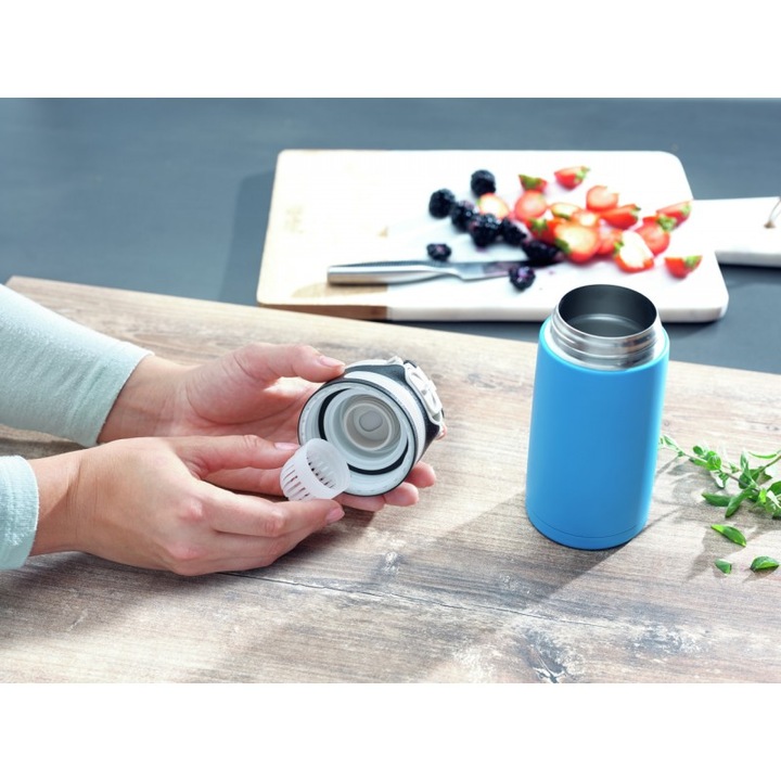 Termos Flip 350 ml Leifheit, Albastru Deschis