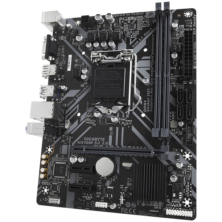 Placa de baza Gigabyte H310M S2 2.0, Socket 1151