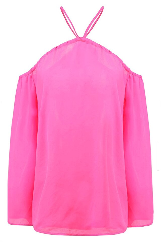 Bluza din sifon, Generic, Roz, S