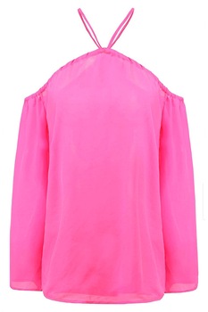 Bluza din sifon, Generic, Roz, S Bluza din sifon, Generic, Roz, S