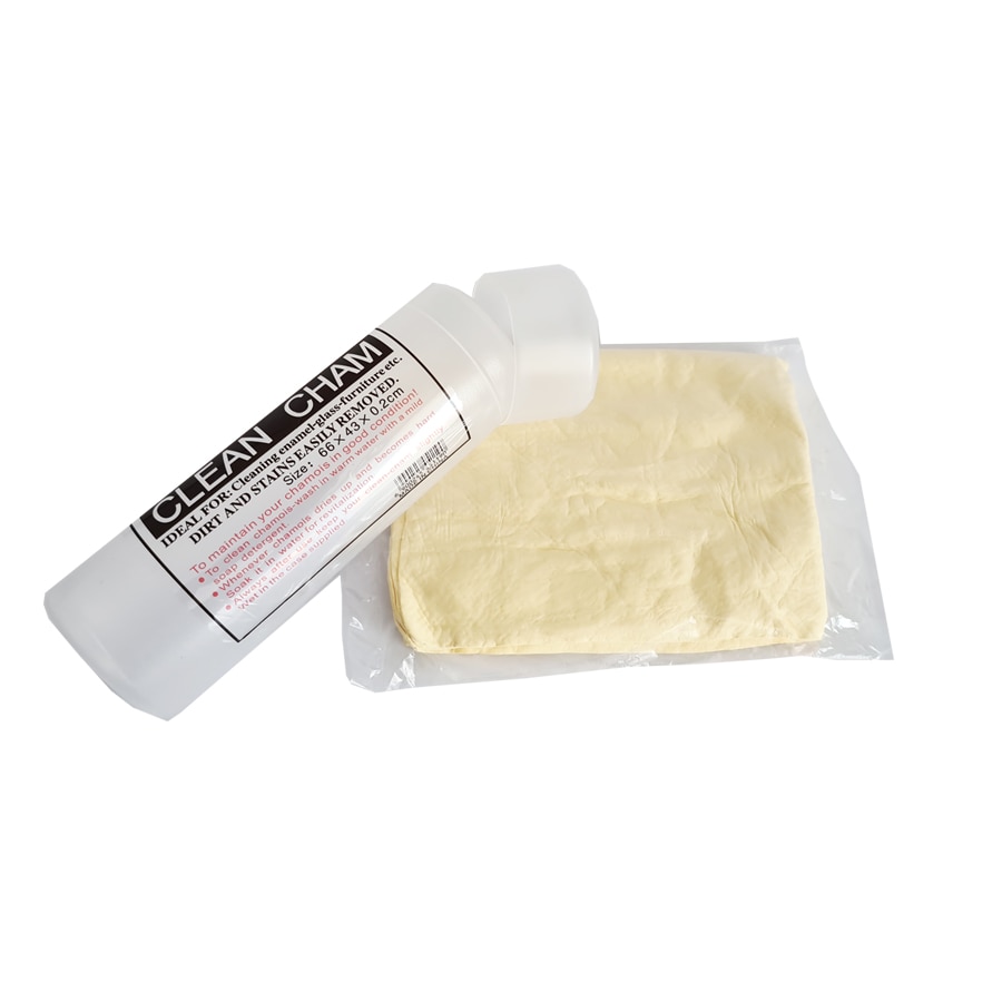 Laveta din piele caprioara chamois, umeda, ambalata in tub de plastic, 66x43 cm