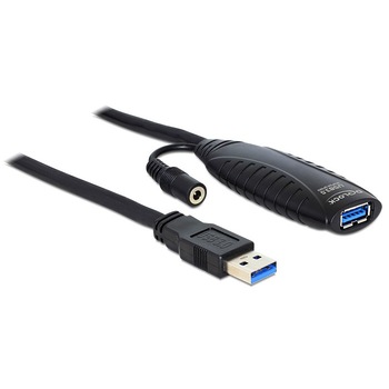 Cablu prelungitor activ USB 3.0 M-T 10m, Delock 83415 Cablu prelungitor activ USB 3.0 M-T 10m, Delock 83415