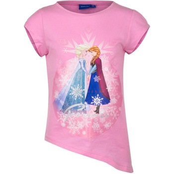 Tricou asimetric sisters Frozen heart, Roz Tricou asimetric sisters Frozen heart, Roz