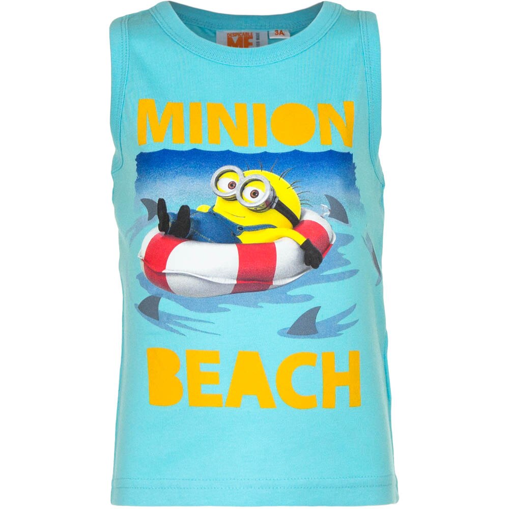 Tricou fara maneci baieti Minions, Albastru